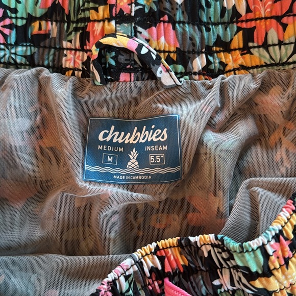 Chubbies Swim Trunks‎ Mens M The Bloomerangs 5.5”Beach Shorts Liner Summer - Picture 2 of 3